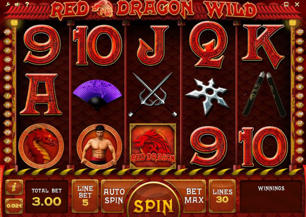 lepaskan cintamu pada seni bela diri dengan permainan slot Red Dragon Wild